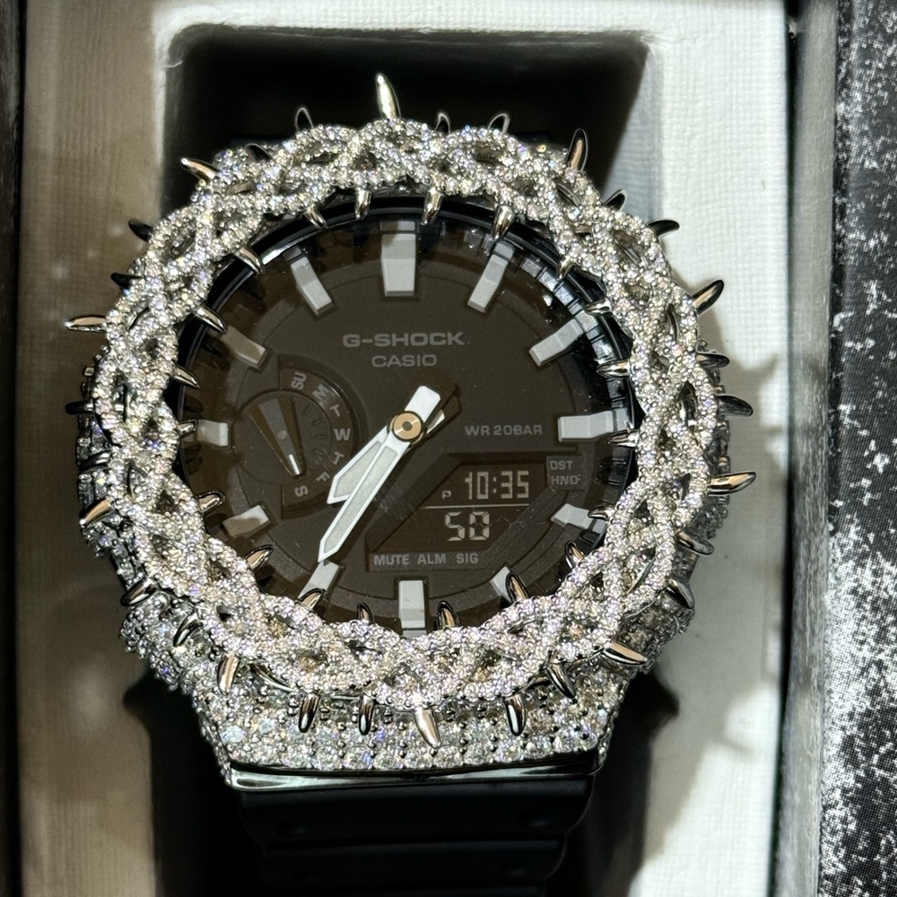Casio G-Shock Iced Out Moissanite Case View 6